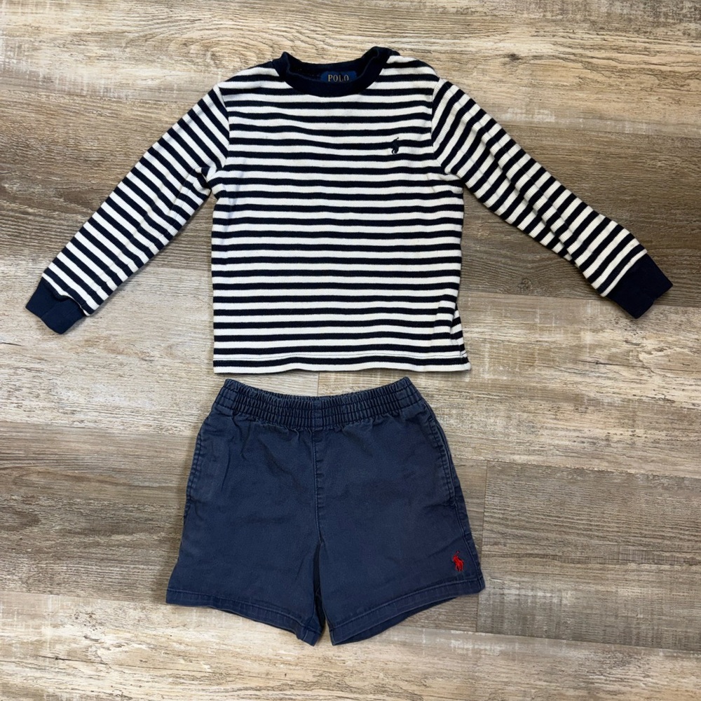 Polo by Ralph Lauren Long Sleeve Shirt and Shorts Set